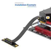Câble Riser PCI-E 3.0 1X à Angle de 270° 8 Gbit/s Flexible pour Ordinateur de Bureau En Stock