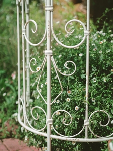 Support de plante grimpante en fer courbé de style pastoral <span class=keywords><strong>Monet</strong></span> Garden de Homechoice, petit et moyen, vintage, support de fleurs, clôture solide - Product Image 4