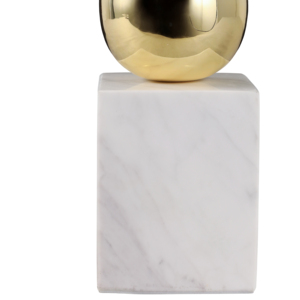 Scultura floreale moderna con base in marmo, statua decorativa per casa, ufficio, bagno, mensola, decorazione per interni - Product Image 5