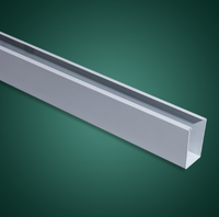 Système de plafond suspendu en aluminium en forme de U pour bureaux et espaces publics