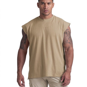 Débardeur sans manches pour homme, couleur unie, col rond, tricoté, décontracté, sur mesure, débardeur sans manches surdimensionné - Product Image 1