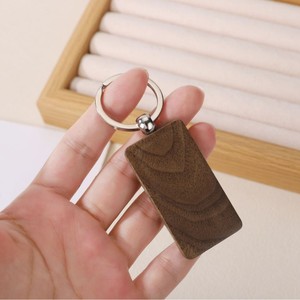 Bán Buôn Tùy Chỉnh Sắt Gỗ Móc Khóa DIY Handmade Thẻ Chìa Khóa Trống Bằng Gỗ Thiết Kế Logo Móc Chìa Khóa - Product Image 2
