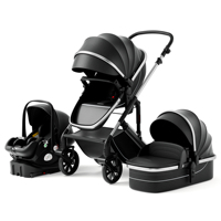 Poussette pliable compacte pour bébé, chariot de transport, châssis en acier inoxydable EN1888, prix de gros du fabricant