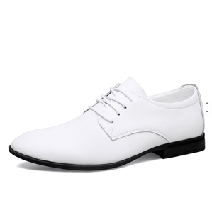 Chaussures habillées pointues à lacets pour hommes, style britannique, couleur unie, pour affaires, mode jeune, mariage, vente en gros e-commerce transfrontalier - Product Image 4