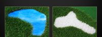 PGM GL016 üben Minigolf Putting Green Teppich Chipping künstliche Putting Green