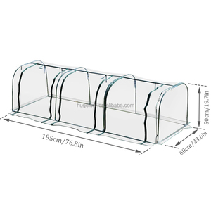 Carpa Túnel para Exteriores con Estructura Metálica y 3 Puertas con Cierre, Lona de PVC Transparente, Mini Invernadero Ecológico para Jardín, Marca HUGELEAF - Product Image 2