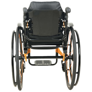 Fauteuil roulant portable haut de gamme en aluminium léger, confortable, avec dossier en maille, hauteur réglable, capacité 120 kg - Product Image 2