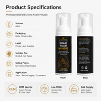 Mousse Volumisante en Gros pour Cheveux, Mousse Coiffante en Vrac pour Tresses et Perruques