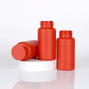 Bouteille en plastique PET fabricant haut de gamme 100ml-200ml revêtement doux au toucher rouge transparent sensation exclusive col 35mm - Product Image 4