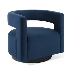 Quality Fabric 360 Degree Armchair Bedroom Velvet Lounge Chair For Living Room