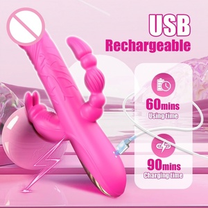 Vibrateur 4 en 1 <span class=keywords><strong>pour</strong></span> femme, stimulateur du point G, stimulateur du clitoris, vibromasseur en silicone, vibromasseur lapin, jouets sexuels - Product Image 6