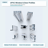 Perfiles de PVC Serie 88 para Ventanas y Puertas, Perfil de PVC para Fabricación de Ventanas y Puertas Corredizas
