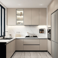 Meubles de cuisine modernes intelligents en bois massif, rangement de cuisine, vente en gros, conception personnalisée, fabricant direct d'usine, OEM ODM