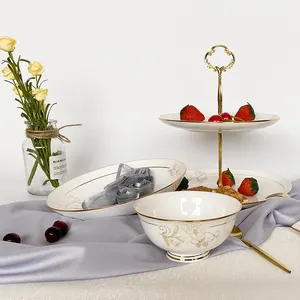 Nieuw Product Nieuw Product Bone China Porselein Diner Set Borden Sets Serviesgoed Keramische Servies + Sets