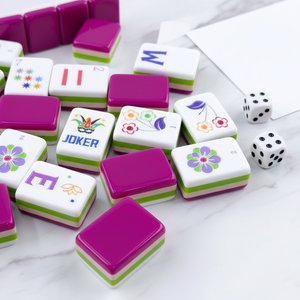 Juego de Mahjong Americano de Melamina Acrílica Rosa Roja de 4 Capas, Plegable y Portátil, Hecho a Medida, 160 Cartas, Lujoso y Elegante <span class=keywords><strong>para</strong></span> el Hogar o <span class=keywords><strong>Casino</strong></span> - Product Image 3