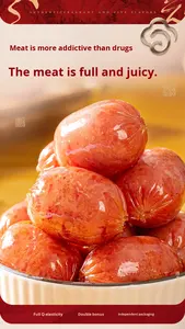 <span class=keywords><strong>ไส้กรอก</strong></span>ข้าวโพดฮงเซียงจี รสเค็ม เนื้อนุ่มปานกลาง ไขมันต่ำ 135 กรัม ขนมขบเคี้ยวเนื้อสัตว์ บรรจุถุง พร้อมรับประทาน - Product Image 4