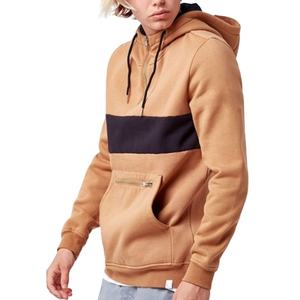 Nouvelle Mode Personnalisé Hommes Trimestre Zip Pull À Capuche - Product Image 1
