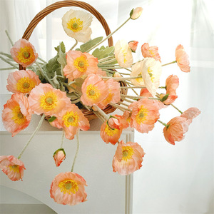 Fleur de pavot artificielle Qingyu Chronicle, fleur en soie, branche unique, décoration intérieure, accessoires de photographie en extérieur - Product Image 3