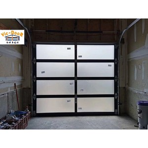 Porte <span class=keywords><strong>de</strong></span> <span class=keywords><strong>garage</strong></span> résidentielle moderne sectionnelle isolée 8*7 10*10 double verre dépoli aluminium pour maison <span class=keywords><strong>garage</strong></span> - Product Image 6