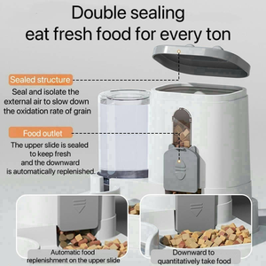 2025 akıllı otomatik <span class=keywords><strong>Pet</strong></span> besleyici ve çift kase dağıtıcı-zamanlanmış besleme için özel otomatik kedi köpek kase, kuru gıda ve su - Product Image 5