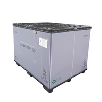 Conteneur Gaylord en plastique réutilisable, pliable, empilable et emboîtable avec manchon ondulé pour le stockage en entrepôt et la vente