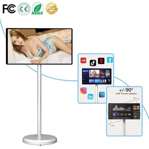 Portable Tv With Battery Fitness Game Video Android Touch Screen 21.5 Inch Stand By Me Smart Tv