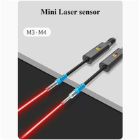 BOJKE 1mm Mini petit capteur laser photoélectrique diffus M3 M4 à travers les capteurs optiques à faisceau