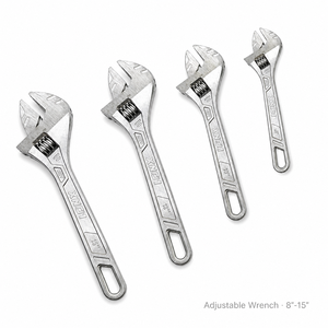 Clé à molette robuste en acier forgé, mâchoires usinées avec précision, résistante à la rouille, multi-tailles, pour mécaniciens automobiles et plombiers - Product Image 1