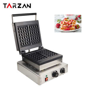 Sử dụng thương mại không dính lớp phủ lưới lớn tấm duy nhất Snack Máy <span class=keywords><strong>Waffle</strong></span> maker - Product Image 2
