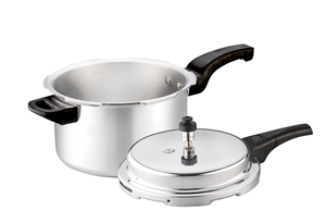 Casserole à pression en aluminium haute performance et robuste de 5 litres avec base compatible induction, revêtement antiadhésif extérieur - Product Image 2