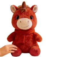Jouet en peluche éducatif IA - Compagnon intelligent et compagnon de jeu amusant, modèle Cheval Flamme Rouge, rembourré en coton PP