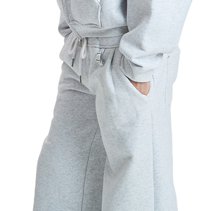 <span class=keywords><strong>Pantaloni</strong></span> della <span class=keywords><strong>tuta</strong></span> da <span class=keywords><strong>uomo</strong></span> larghi lunghi lunghi in 385 <span class=keywords><strong>di</strong></span> cotone 100 grigio personalizzato Gsm - Product Image 2