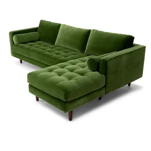 Drie Zetels Fluwelen Stof Couch Sofa Moderne Europese Stijl Meubelen Woonkamer Sofa Fabrikanten Hot Koop