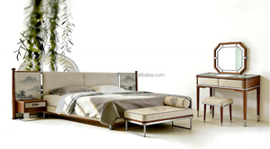 <span class=keywords><strong>Letto</strong></span> <span class=keywords><strong>matrimoniale</strong></span> moderno in stile cinese, extra large, con schienale ampio, rivestito in velluto, confortevole, con copertura morbida, <span class=keywords><strong>per</strong></span> villa - Product Image 4