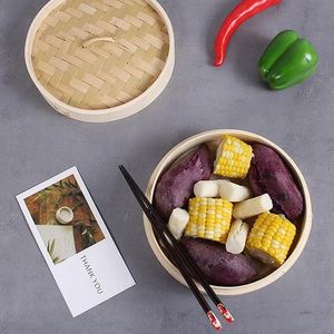 Cuiseur Vapeur 2 Niveaux en Bambou avec 4 Couvercles pour <span class=keywords><strong>Recettes</strong></span>, 7 Cadeaux, Casserole, Échantillons Spéciaux Premium - Product Image 2