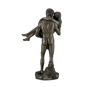Nu Antique Bronze Sculpture <span class=keywords><strong>Couple</strong></span> Moderne Plaqué Fer Modèle Interprétation Amour Force pour Cadeaux Souvenirs Mode - Product Image 4