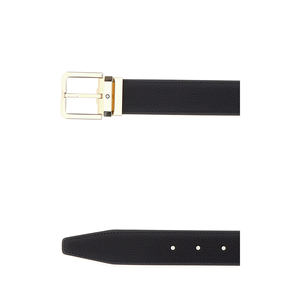 Ceinture réversible réalisée en cuir grainé. -Fermeture à boucle-Intérieur contrasté MONTBLANC Extérieur: 100% Cuir noir - Product Image 2