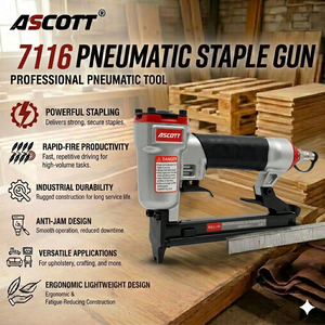 Pistola Neumática para Grapas <span class=keywords><strong>de</strong></span> Madera <span class=keywords><strong>de</strong></span> Calibre 22, Modelo 7116, Industrial y para Bricolaje, 190 Piezas, Herramientas para Fabricación y Reparación <span class=keywords><strong>de</strong></span> Muebles, Grapadora Neumática para Tapicería <span class=keywords><strong>de</strong></span> 1/4"~5/8" - Product Image 3