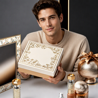 Emballage de parfum pour homme innovant, boîte cadeau rigide, impression personnalisée en gravure, boîte pliable en carton avec couvercle rabattable, matériaux recyclés