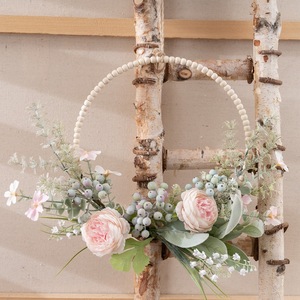CallaFloral ดอกไม้ประดิษฐ์ตกแต่งผนัง รูปทรงครึ่งวงกลม ช่อดอกโบตั๋น สำหรับตกแต่งบ้าน งานแต่งงาน รุ่น CF01294 - Product Image 1