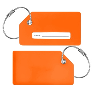Fournisseur de cadeaux écologiques pour les agences de voyages Étiquette de bagage en silicone avec anneau à boucle en métal LT003 Cadeaux promotionnels Logo personnalisé Si - Product Image 1