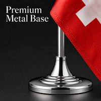 Drapeau de table suisse personnalisé de haute qualité, drapeau de bureau, taille et logo personnalisables, vente en gros, décoration de bureau et de maison
