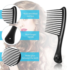 CHAOBA Peine de dientes anchos grande, tipo rastrillo jumbo, desenredante para cabello rizado, húmedo y grueso, para ducha, para cabello 4c, para mujer y <span class=keywords><strong>hombre</strong></span> - Product Image 2