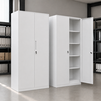 Armoire de classement en acier blanc et gris avec tiroirs pour l'école, le bureau et l'archivage des dossiers