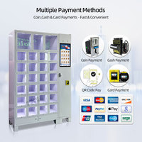Máquina Expendedora Inteligente de Autoservicio 24/7 para Ropa y Cosméticos, Máquina Expendedora de Metal con Pantalla Táctil, 27 Compartimentos
