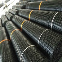 Géogrille plastique biaxiale haute résistance personnalisée en usine, anti-corrosion, géogrille étirée pour travaux de construction routière
