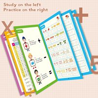 Carnet de pratique magique réutilisable pour enfants, grand format, 4 pièces/ensemble, avec rainures d'écriture et stylo inclus