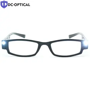 DCOPTICAL LED ışık gece gözlük çerçevesi LED pil okuyucular görüş okuma gözlüğü