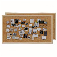 Tableau d'affichage mural rectangulaire en liège avec cadre en bois, style moderne et minimaliste, pour mémos et photos, personnalisable en usine