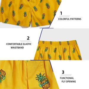 Vente chaude Hommes Boxers Premium 100% Coton Doux Lâche <span class=keywords><strong>Pyjama</strong></span> Plaid Sommeil Shorts Mâle Jambe Courte Drôle Boxers - Product Image 4